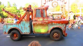 Tow Mater in Cars Land Disney California Adventure [upl. by Olimac]