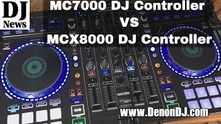 DenonDJ MC7000 Quick Compare with MCX8000 DJ Controllers  Disc Jockey News [upl. by Immot]