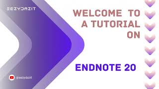 EndNote Tutorial Part 3  Using EndNote 20 in MS Word [upl. by Martinelli988]