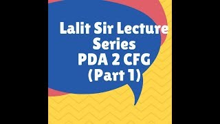 PDA to CFG part1 [upl. by Aysab]