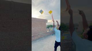 FLY A 2 KITE IN 2 HAND AT A TIME 😍 shorts pkcrazyexperiments [upl. by Acimahs220]