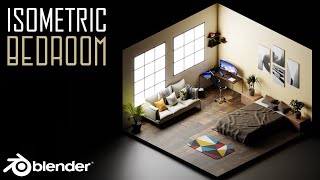 Isometric Bedroom Tutorial  Blender 30 [upl. by Fowkes]