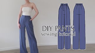 DIY StraightLeg HighWaisted Pants  Sewing Pattern by Dressmaking Amóre [upl. by Consolata]