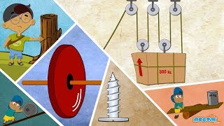 Pulley Wheel Lever and More Simple Machines  Science for Kids  Educational Videos by Mocomi [upl. by Lenahs]