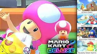 Mario Kart 8 Deluxe Toadette Gameplay Feather Cup [upl. by Arnuad]