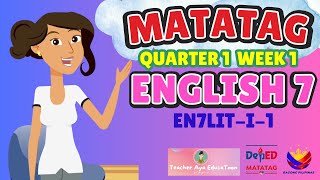 MATATAG English 7 Q1 Week1 Basic Elements of Poetry [upl. by Llenwad]