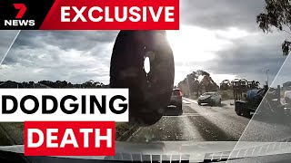 Heart stopping near miss during peak hour crash north of Melbourne  7NEWS [upl. by Longmire]