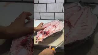 Barramundi fish cleaning for barbecue explore seafood fish food ماهی [upl. by Nnazil]