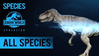 All 68 SPECIES PROFILES  Jurassic World Evolution [upl. by Cooke]