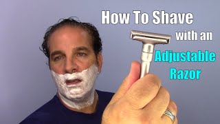 How To Shave with an Adjustable Razor 321 Smooth [upl. by Eibob672]