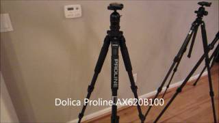 Triple Tripod Review Dolica Proline AX620B100 Benro C058M8 Slik 700DX [upl. by Kristal]