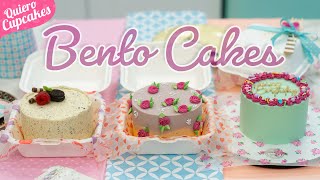 BENTO CAKE O LUNCH BOX CAKE 🎂  TRES PROPUESTAS PARA TUS INVITADOS O TU NEGOCIO 🤑  QUIERO CUPCAKES [upl. by Hashimoto782]