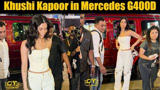 Khushi Kapoor Arrive in Mercedes AMG G400D at Converse Store Launch [upl. by Fielding392]