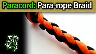 Simple Paracord Making Rope 4 Strand Round Braid [upl. by Bratton]