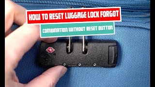 How To Reset Luggage Lock Forgot Combination Without Reset Button [upl. by Adoc691]