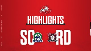 Swift Current Broncos at Red Deer Rebels 31  WHL Highlights 202324 [upl. by Atirehc]