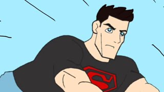 Eradicator Superman vs Conor Kent Superboy  Starfire and Cyborg Animation Clip [upl. by Ribak]