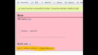 “1273 – Unknown collation ‘utf8mb40900aici” Error Easy FIX [upl. by Beilul]