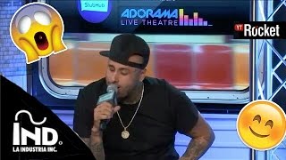 Nicky Jam  El Amante VOZ REAL Sin Autotune 😯 En Vivo [upl. by Aranaj634]