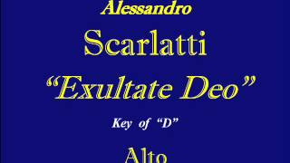 Alto Scarlatti Exultate Deo  Key of D [upl. by Assilram]