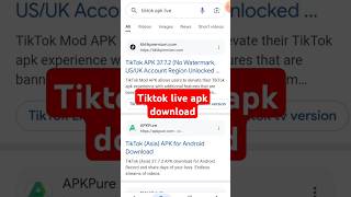 Tiktok live apk download shorts short [upl. by Junna]