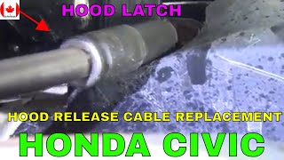 How To Replace Hood Latch Release Cable Honda Civic 9807 [upl. by Acinoj]