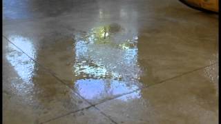 DIY Etch and spot polishing on travertine floor [upl. by Eob264]