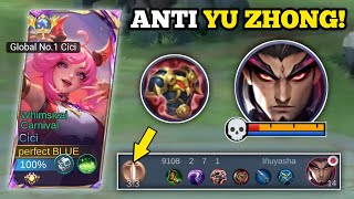 CICI BEST BUILD TO DOMINATE YU ZHONG IN EXP😱 must try‼️ CICI BEST BUILD MLBB🔥 [upl. by Madge]