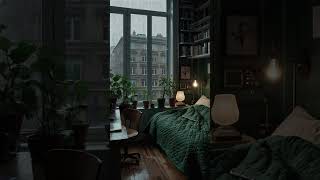 Cozy Room with Rain Ambience  Stay Focused on a Rainy Day [upl. by Ellehsram479]