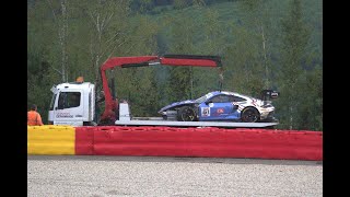 2024 24 Hours of Spa Crashes Overtakes and spins MORE [upl. by Nadnal]