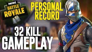 32 Kill Solo Squads Fortnite Battle Royale Gameplay  Ninja [upl. by Nylkoorb]