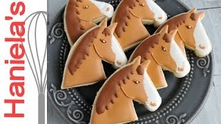 How to Decorate Horse Head Cookies with Royal Icing [upl. by Ahsieit]