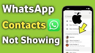 iPhone  Whatsapp me Contact Number Show Nahi Ho Raha Hai  Whatsapp Contact name Not Showing iPhone [upl. by Metcalf]