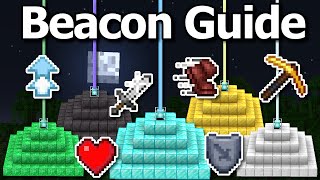 The Ultimate Minecraft 120 Beacon Guide  Effects Range Powers Pyramids Beams amp More [upl. by Nnaeirelav]