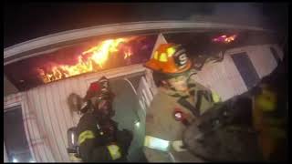 AGGRESSIVE Interior Fire Attack on an Attic Fire  Helmet Cam [upl. by Holcman]