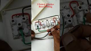 How to make 3switch 2 socket extension board wiring shorts short [upl. by Brader231]