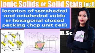 lec8ionic solidsposition of tetrahedral and octahedral voids in hcp unit cellBy Nainu Thakur [upl. by Ymma611]