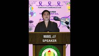 INFORMATIVE SPEECH about the Mental Health Awareness [upl. by Swain452]