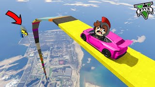 Imposible MEGA RAMPA 100 VERTICAL en GTA 5 😱 [upl. by Lynett]