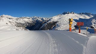 Sunny morning in Andermatt Gemsstock Feb 2022 [upl. by Adnahs86]