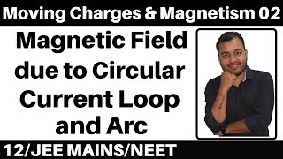 Moving Charges n Magnetism 02  Magnetic Field due to Circular Current Carrying Loop n Arc JEENEET [upl. by Agem575]