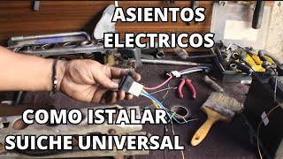 cómo instalar👉🏼💪🏼 asientos eléctricos o abatibles  con 🚙suiche universal [upl. by Atidnan]