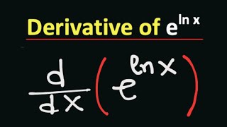 Derivative of elnx  elnx Derivative  Differentiate eln x [upl. by Ynaffit]