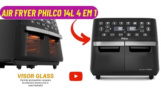 INCRIVEL LANÇAMENTO COM PORTA DUPLA  Air Fryer Philco 14L  4 em 1 Painel Digital PAF14A [upl. by Sanez]