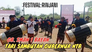 GENDANG BLEQ SMAN 1 BAYAN  TARI ACARA SAMBUT GUBERNUR [upl. by Skrap]