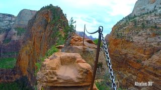 Angels Landing  Scariest Hike in America Steep Drop off  Zion National Park Utah [upl. by Cj230]