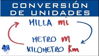 Convertir millas a kilómetros o a metros  Sistema ingles [upl. by Aramoiz]