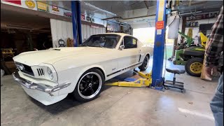 66 Mustang Electric Power Steering Conversion pt 1 Steering Box prep CreekviewAcres [upl. by Attesor]