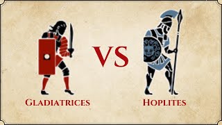 ROME II Total War  Gladiatrices VS Hoplites [upl. by Soren]