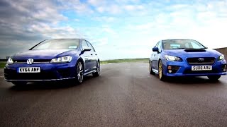 Golf R VS Subaru WRX STi  Fifth Gear [upl. by Chabot]